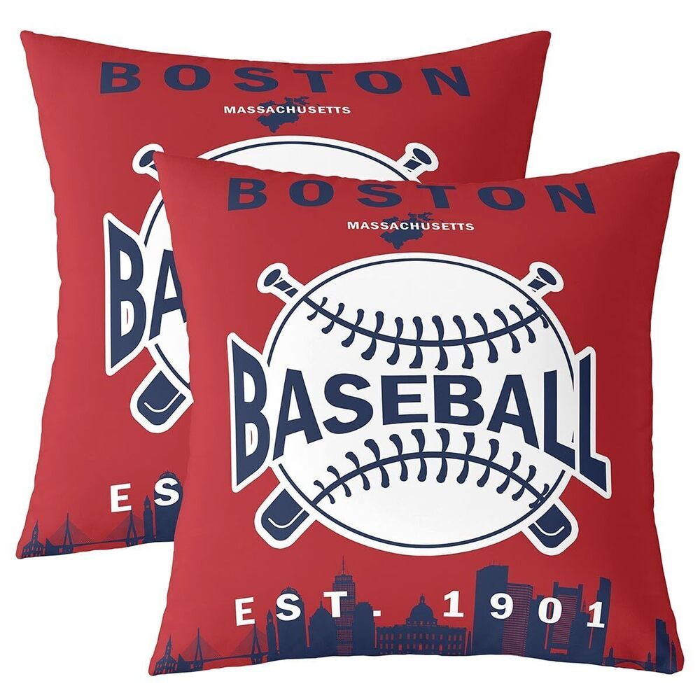 8227 Boys Baseball Cushion Cases, Baseball City Cushion Covers Sports Games
